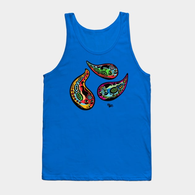 Multi-color Cat Drop Trio Tank Top by blakechamberlain